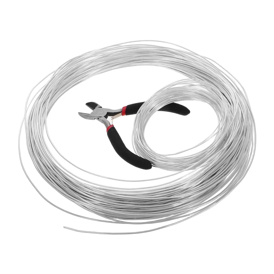 DOITOOL Filo Alluminio Argento 1,5 mm 50 m + 1 mm 10 m