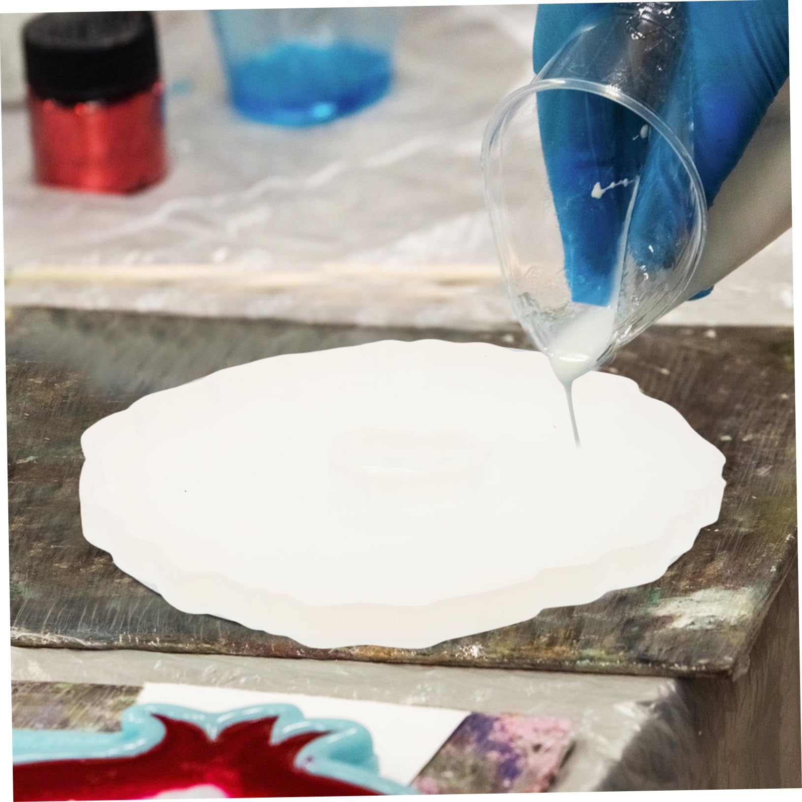 DOITOOL Stampo Silicone Sottobicchieri Resina 6pz 13,3 cm
