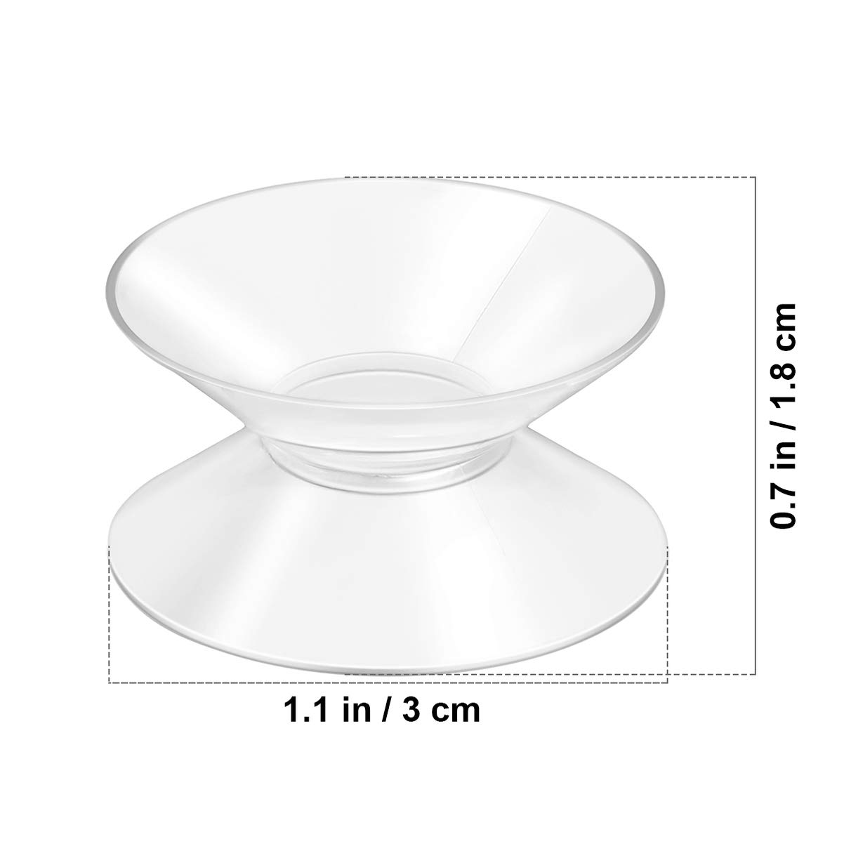 DOITOOL Ventose Biadesive 30 mm 10 Pezzi Trasparenti