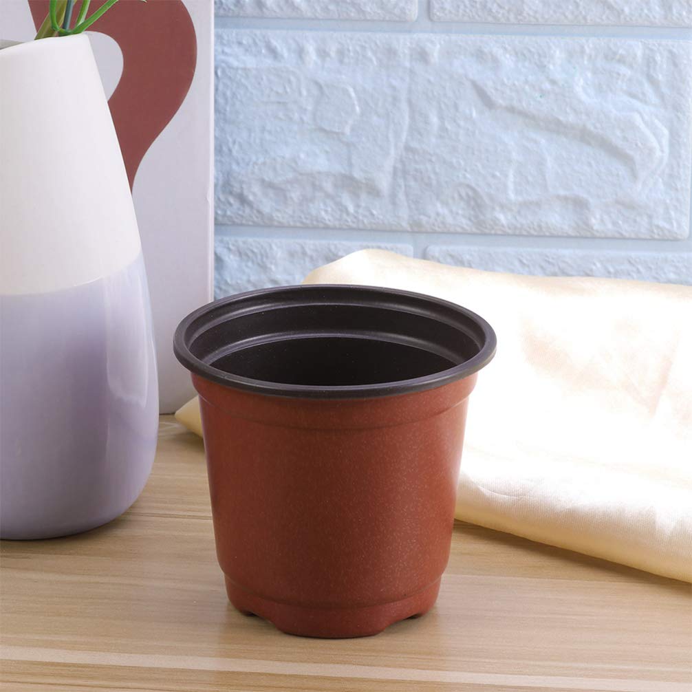 DOITOOL Vasi Plastica 12 cm 50 Pezzi con Fori Drenaggio