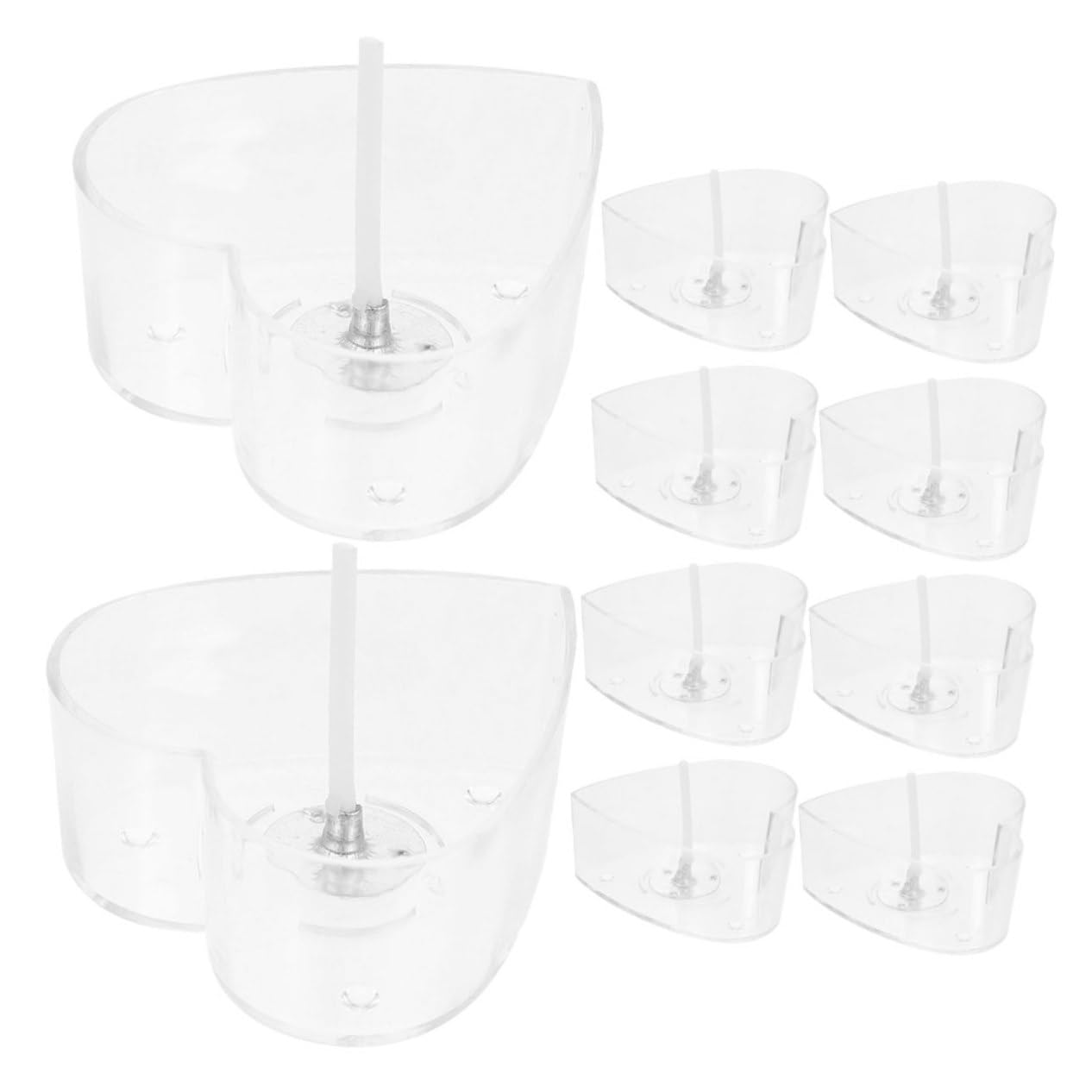 DOITOOL Portacandele Cuore Alluminio 10 Pezzi Tealight