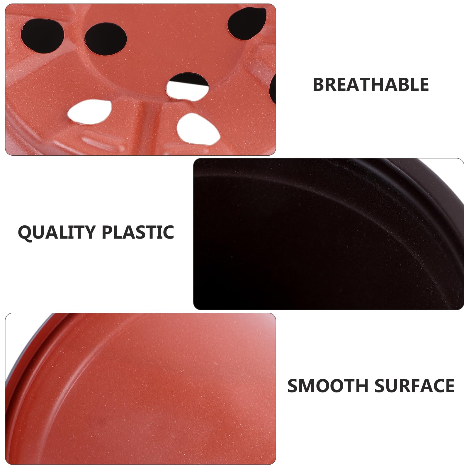DOITOOL vasi per piante in plastica 15 cm 30 pezzi neri