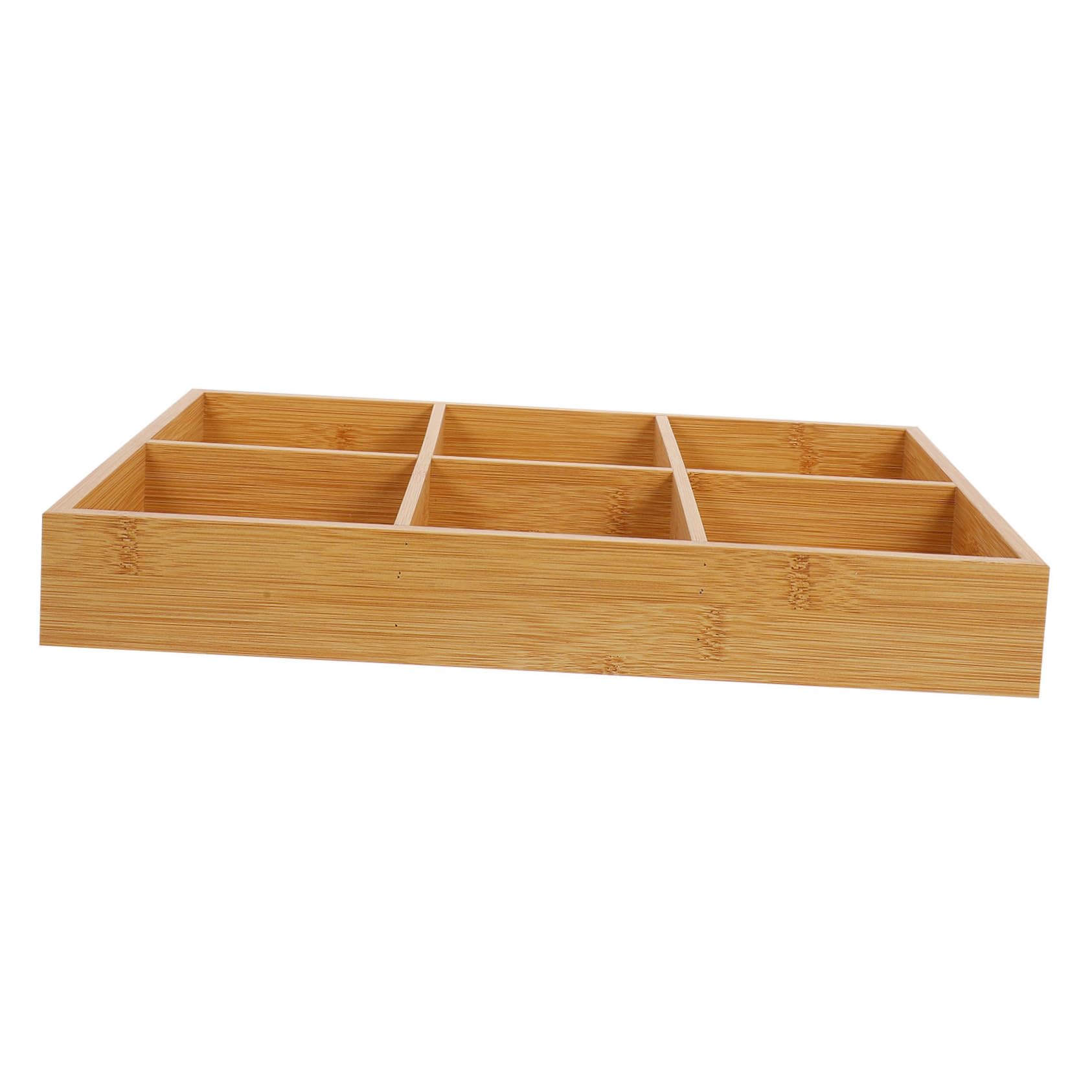 DOITOOL Vassoio Bambù 6 Scomparti 36,8x24,5 cm Organizer