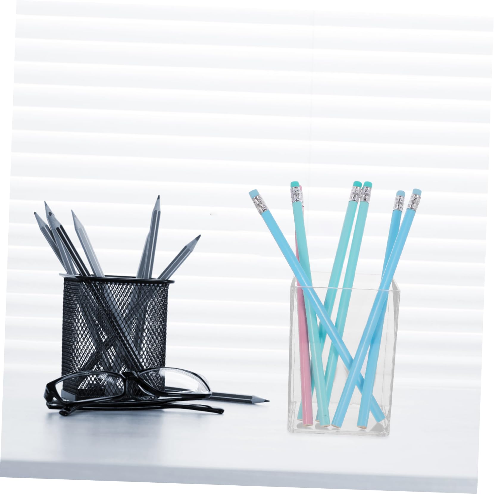 DOITOOL organizer acrilico 2 pezzi portapennelli trasparente