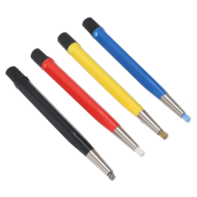 Saluaqui Set Penne Pulizia 4 Pezzi Fibra Ottone Acciaio Nylon