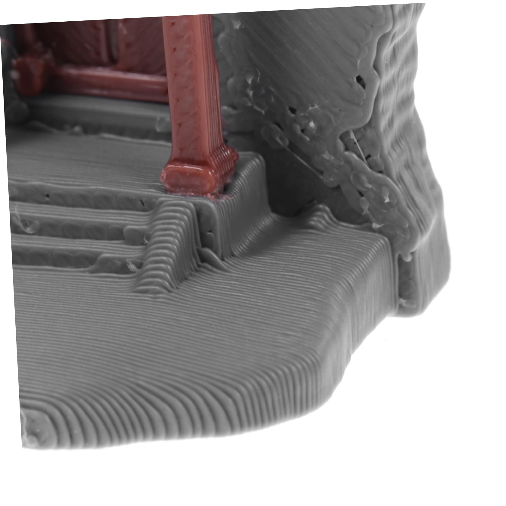 DOITOOL miniatura arco cinese statuetta resina grigia 4 cm
