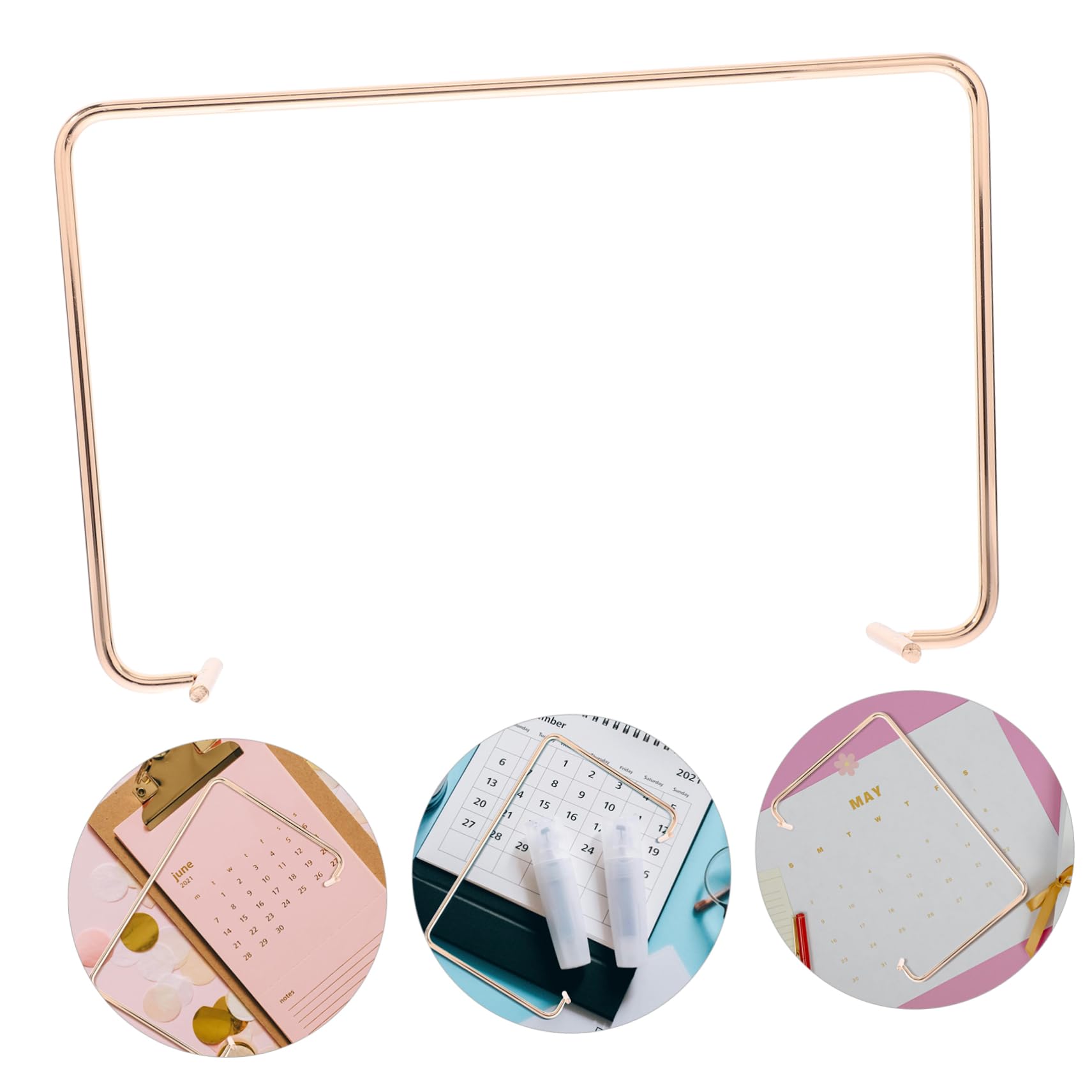 DOITOOL Supporto Calendario da Tavolo Metallo Oro 23 cm