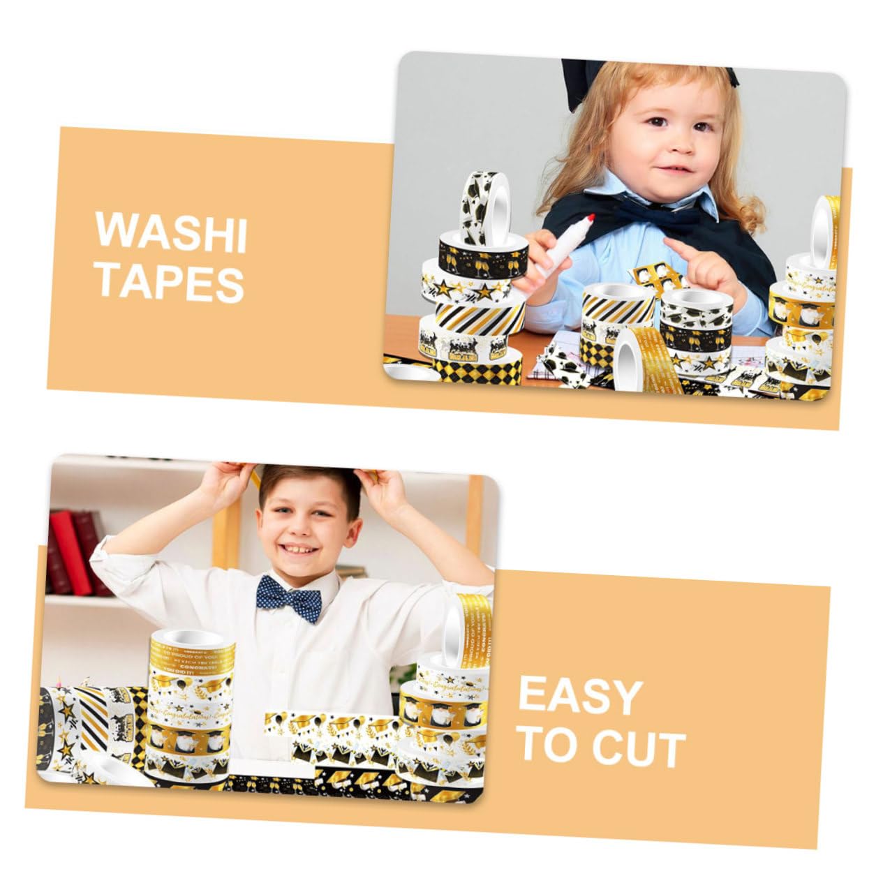DOITOOL 12 rotoli nastro washi decorativo laurea scrapbooking