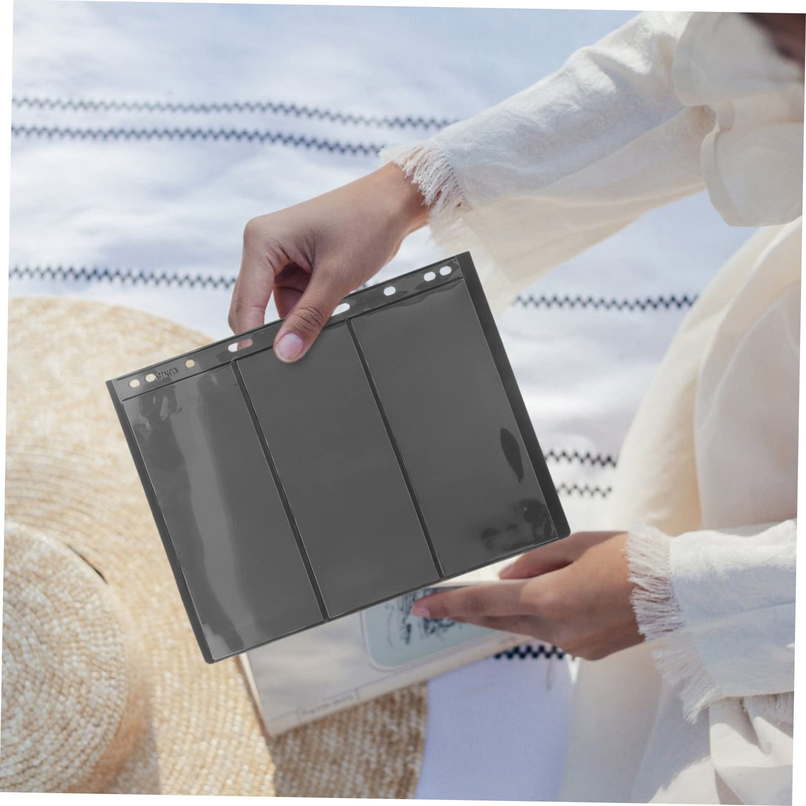 DOITOOL Fogli Album Francobolli PVC 10 Pezzi Neri Trasparenti