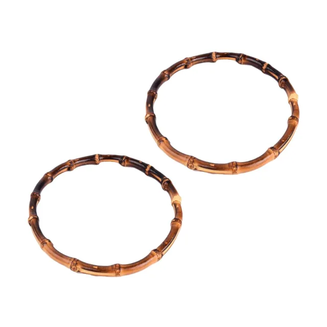 DOITOOL Manici Bamboo Tondi per Borse Caffè 2 Pezzi