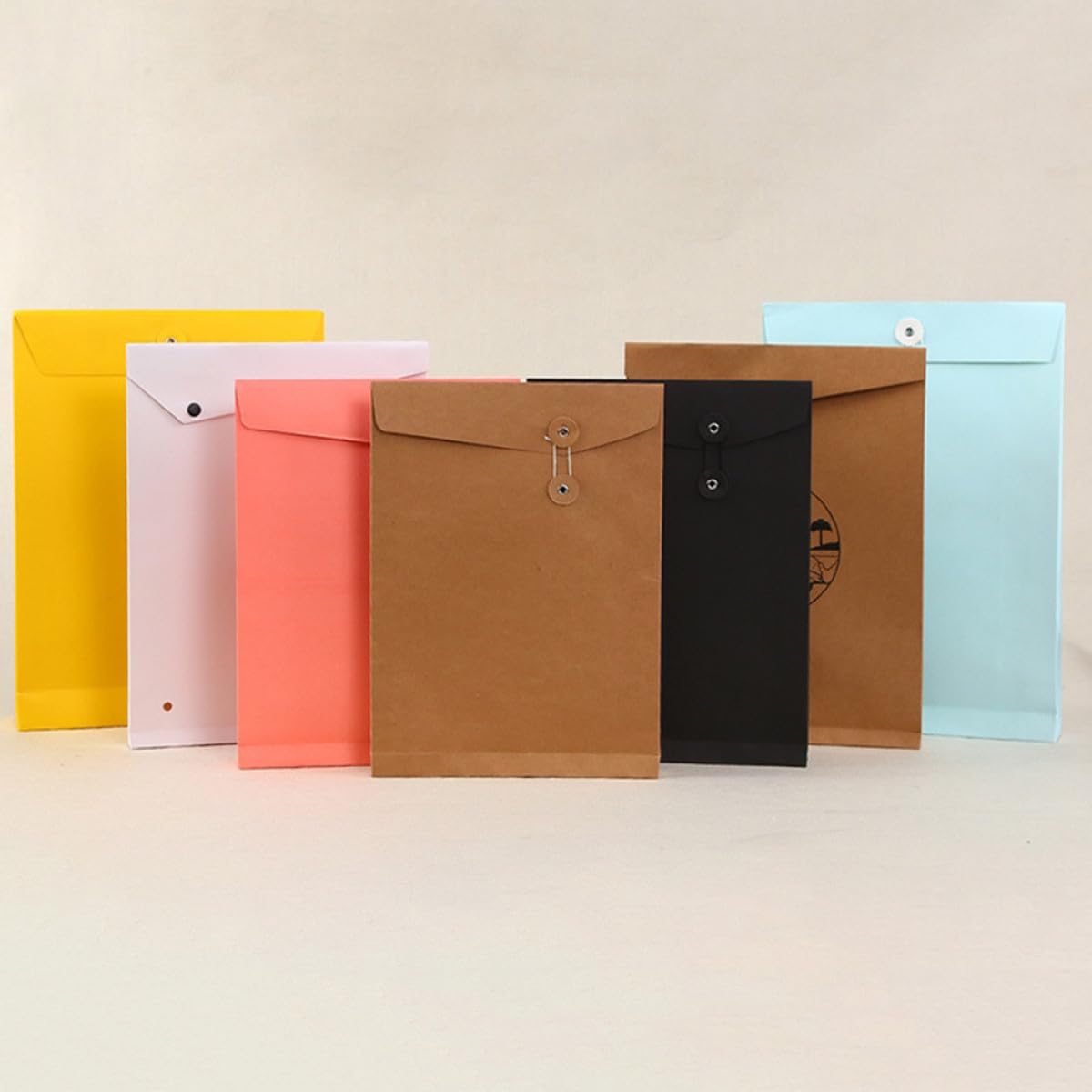 DOITOOL Portadocumenti Carta A4 Marrone 6 Pezzi Organizer