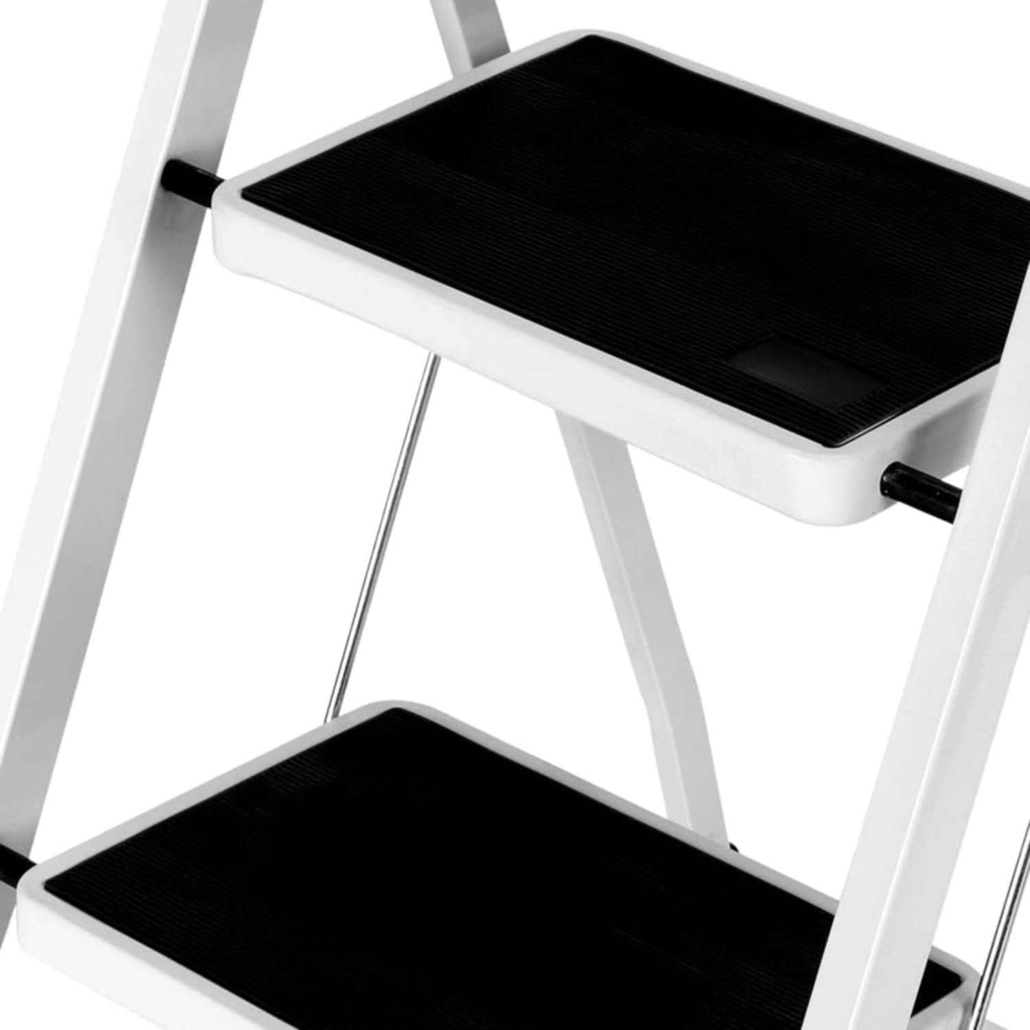 GrecoShop scaletta pieghevole 2 gradini antiscivolo 150 kg