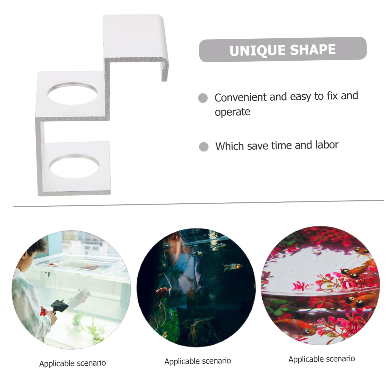 DOITOOL clip fissaggio tubo acquario acciaio inox 6x5x4 cm