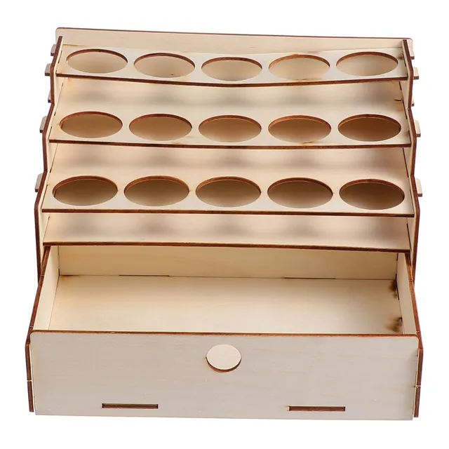 DOITOOL Organizer Legno Tubetti Vernice 22x14x12 per 15 Colori