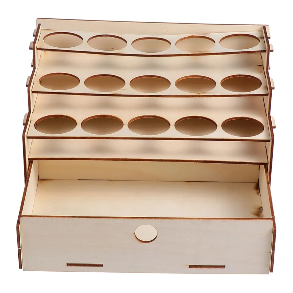 DOITOOL Organizer Legno Tubetti Vernice 22x14x12 per 15 Colori