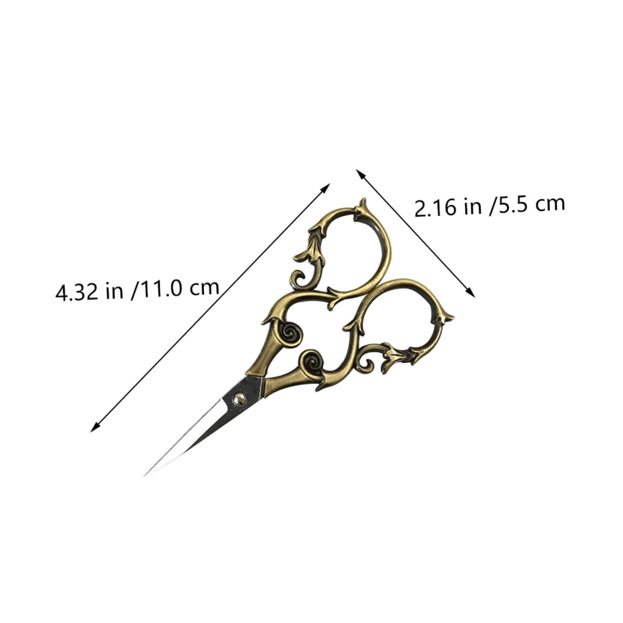 Doitool forbici cucito vintage acciaio oro 11 cm