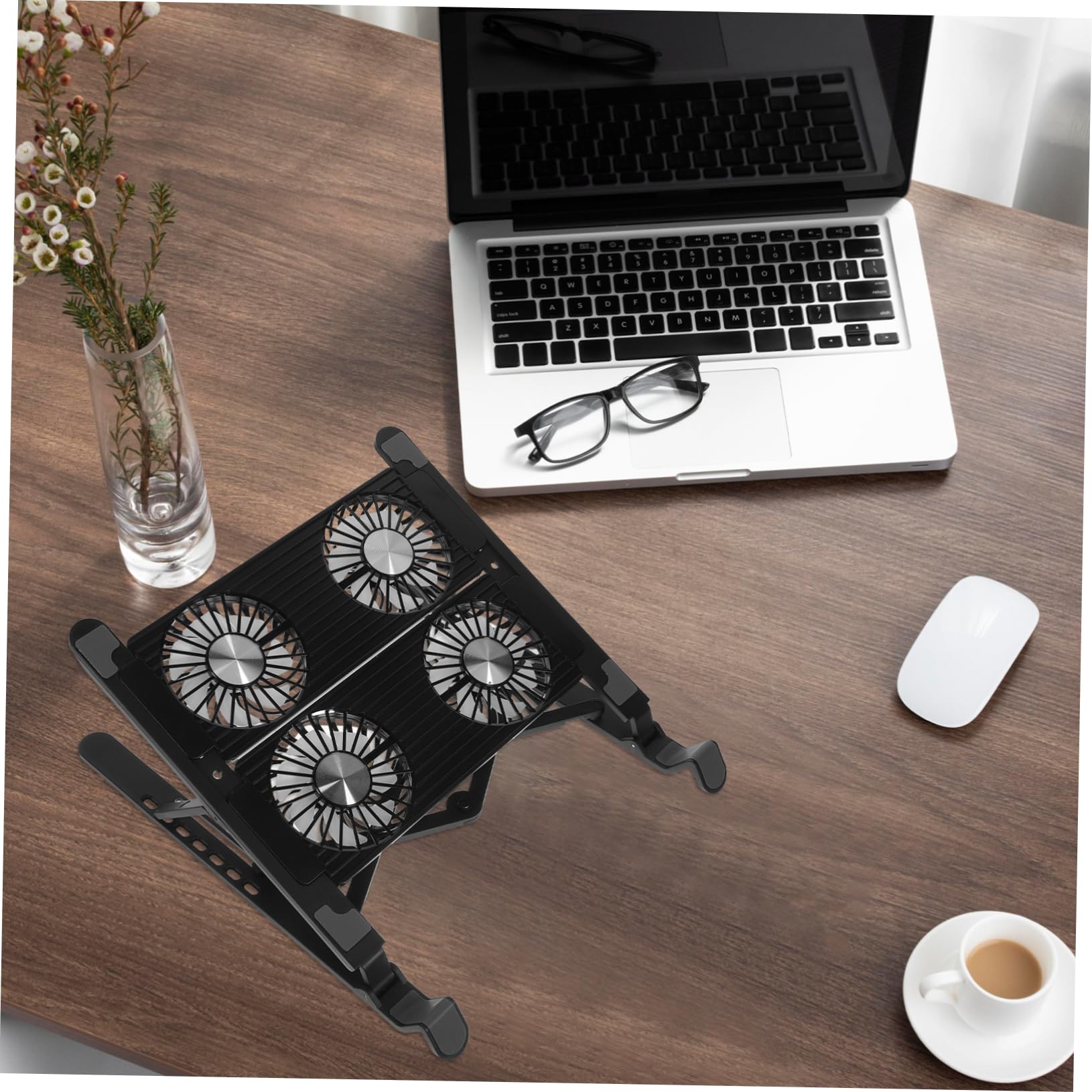 DOITOOL base raffreddamento laptop nera pieghevole USB