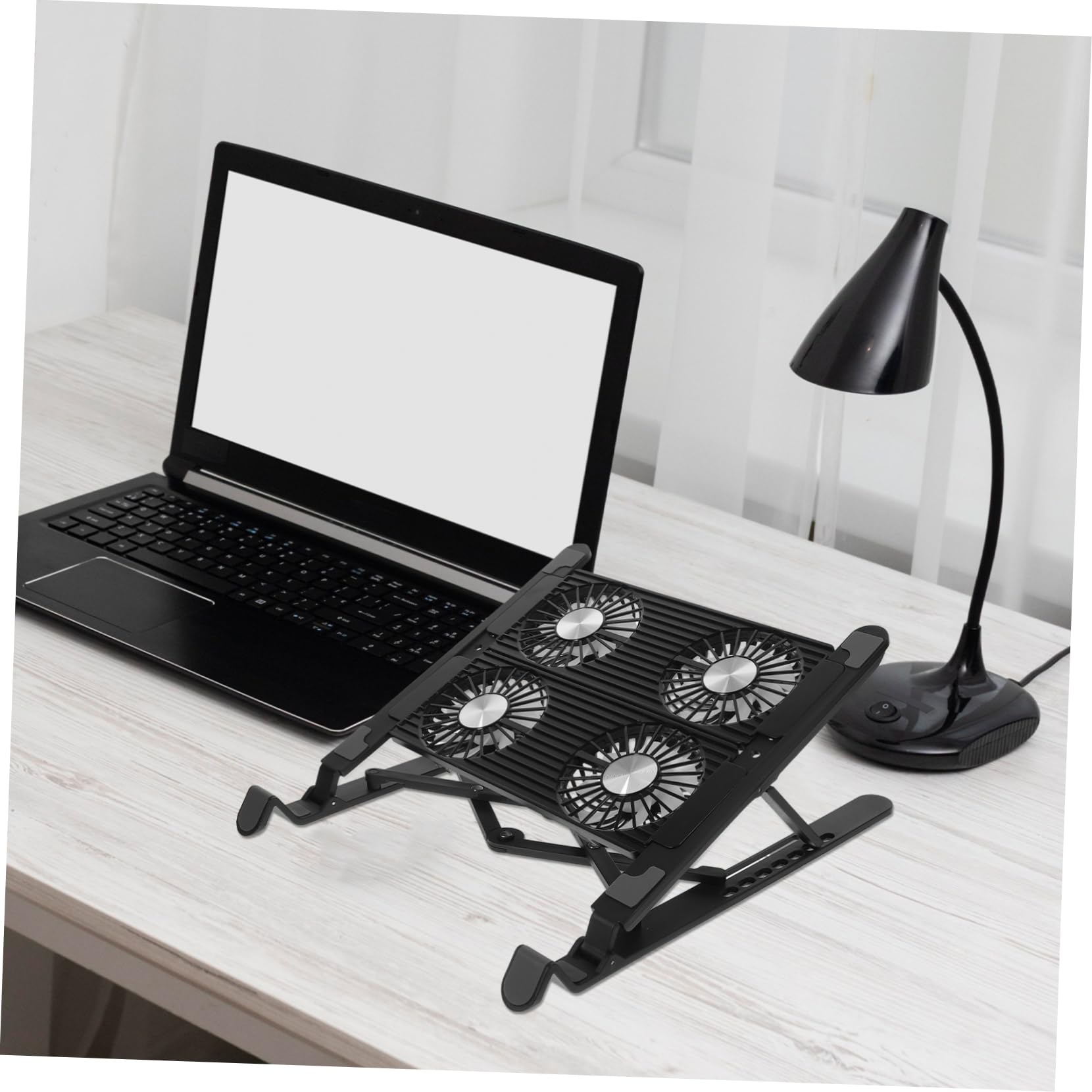 DOITOOL base raffreddamento laptop nera pieghevole USB