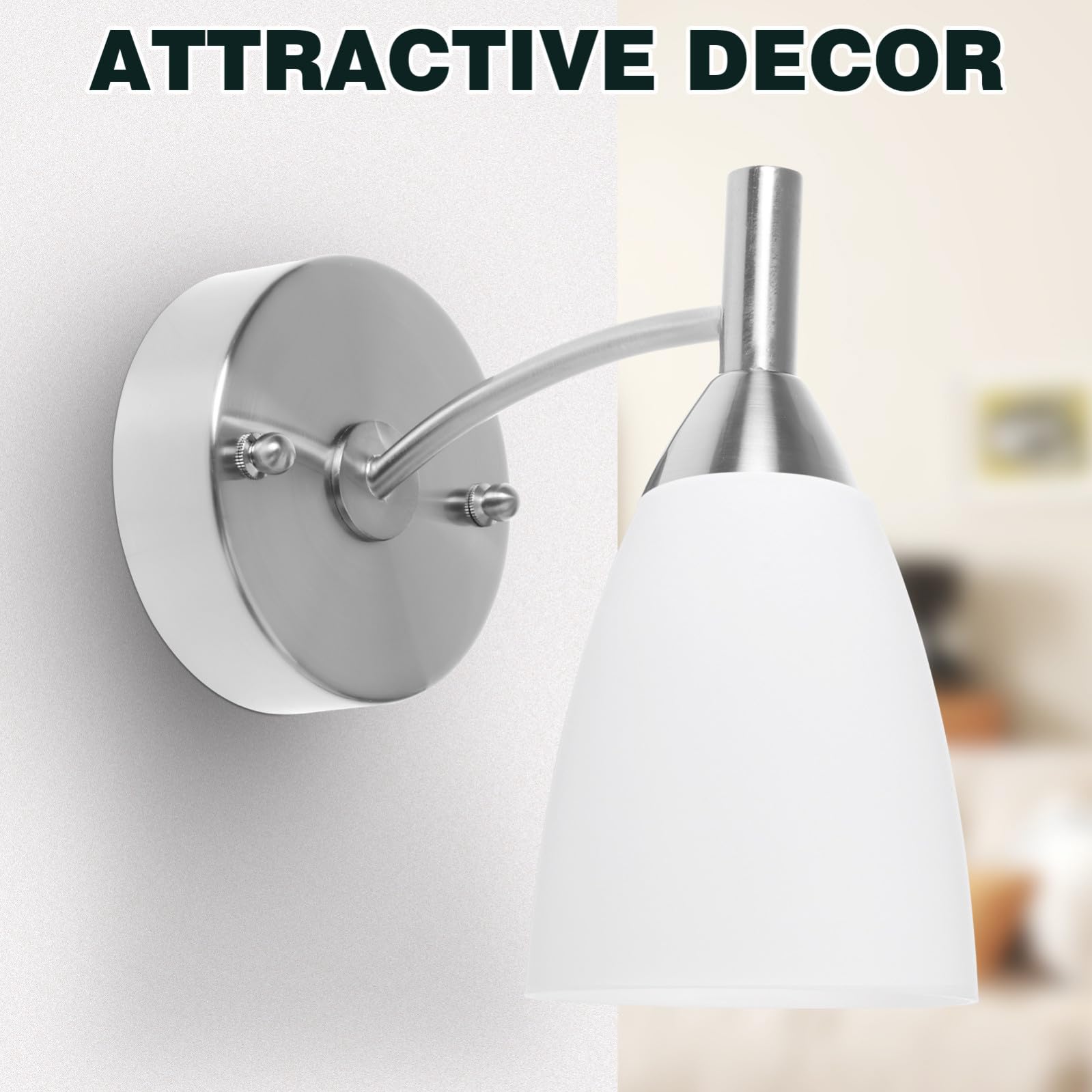 DOITOOL Paralume Plastica Bianco 10 cm 2 Pezzi Foro 30 mm