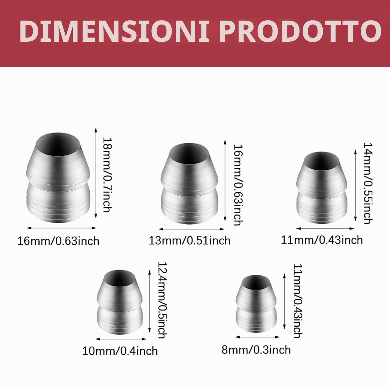 DOITOOL Cunei Sicurezza Rotondi Ferro 25 Pezzi 8-16 mm