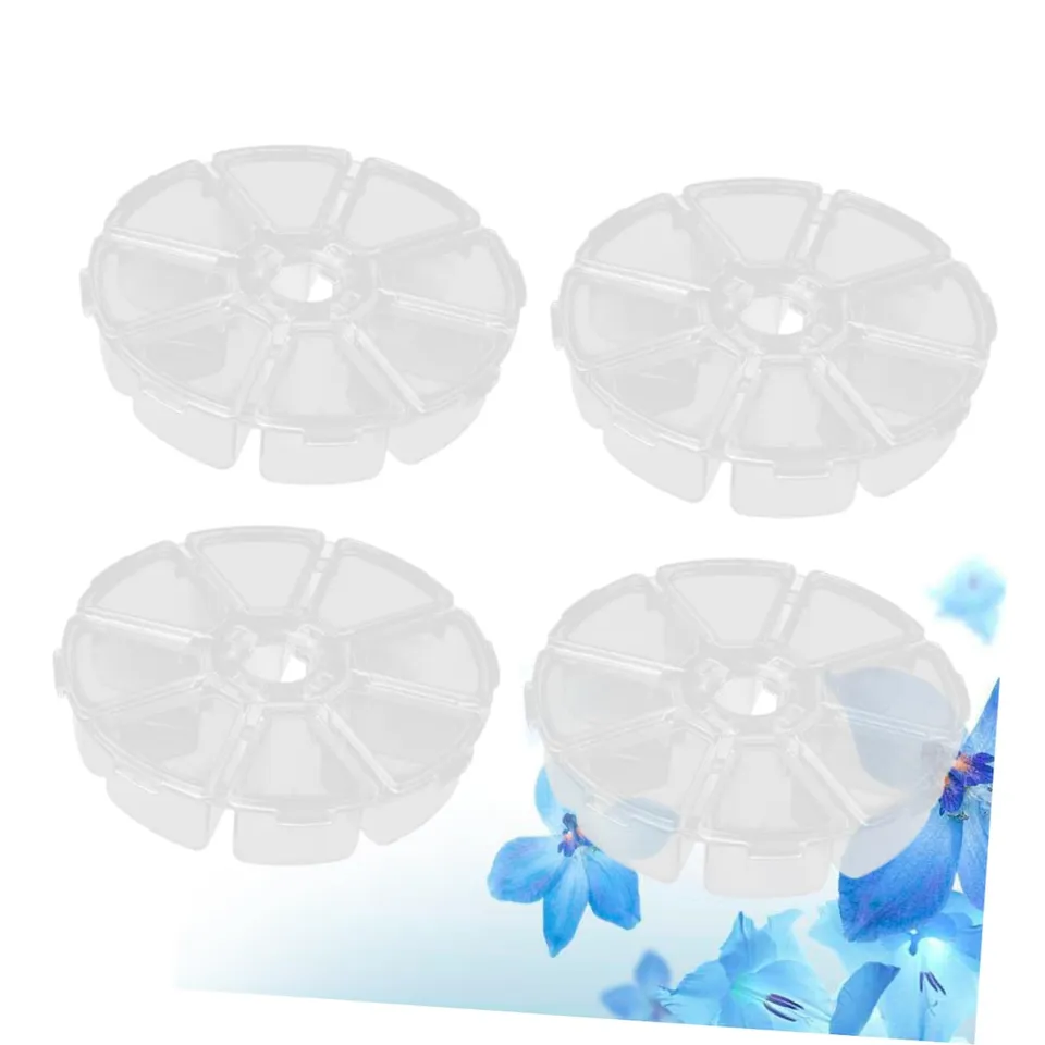 DOITOOL Scatola Gioielli Trasparente Plastica 8 Scomparti 4pz