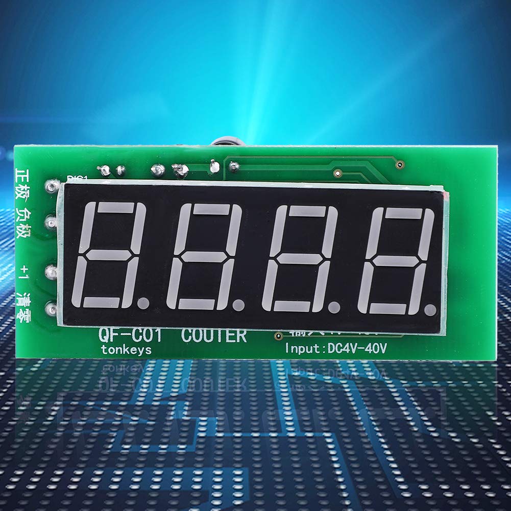 Saluaqui QF C04 Modulo Contatore Digitale 4 Cifre DC4-40V Memoria