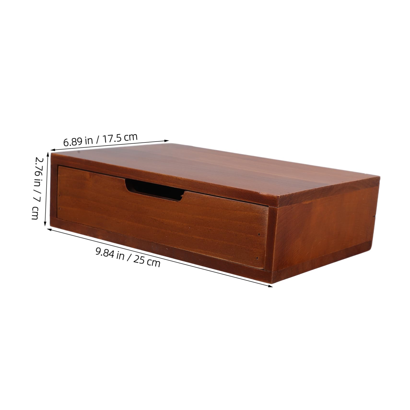 DOITOOL Cassettiera Legno Marrone da Scrivania per Ufficio