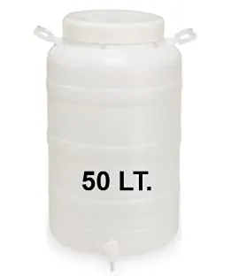 GrecoShop Tanica bocca larga 50 litri con rubinetto alimentare