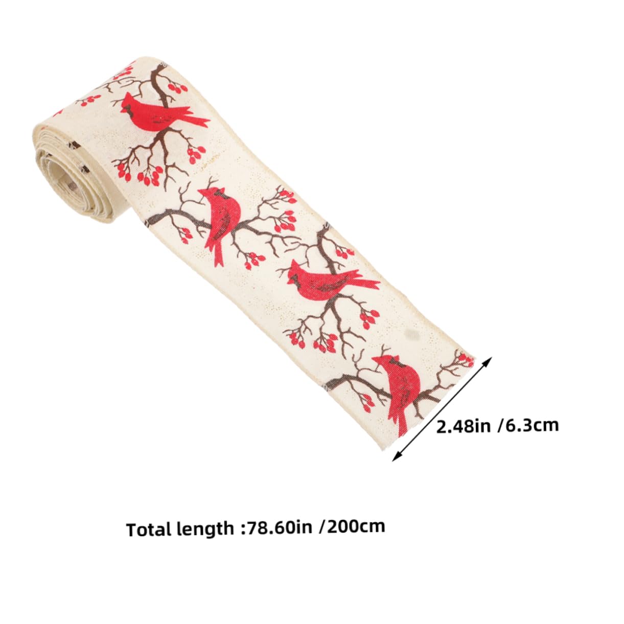 DOITOOL Nastro Natalizio Tessuto 2 Pezzi 200 cm Assortiti