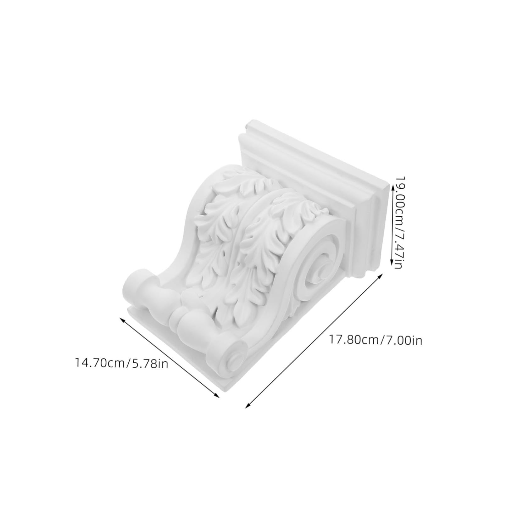 DOITOOL Mensola Decorativa PU Bianca Stile Europeo 17,8 cm