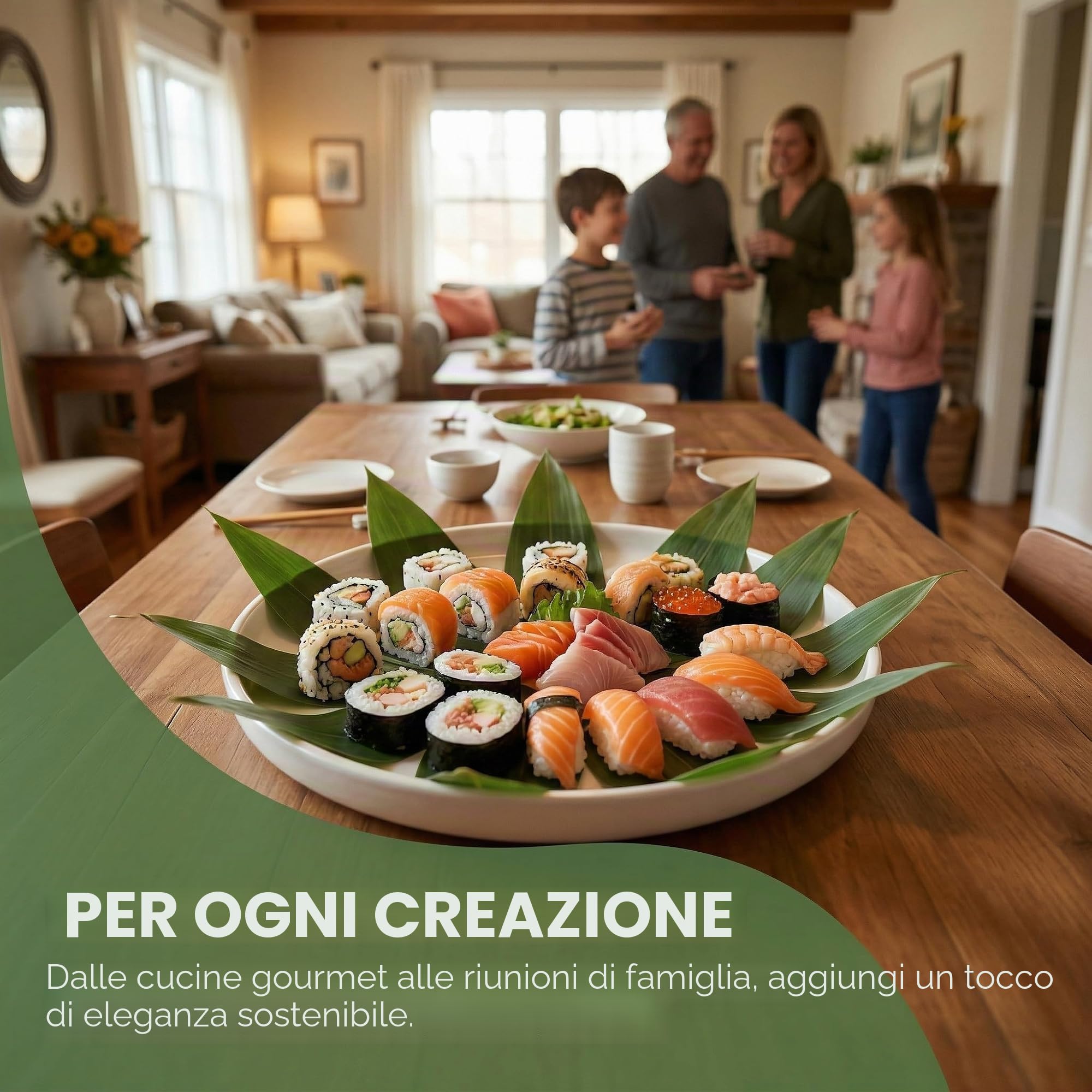 Doitool Foglie Sushi Decorative 100 Pezzi per Piatti Freddi