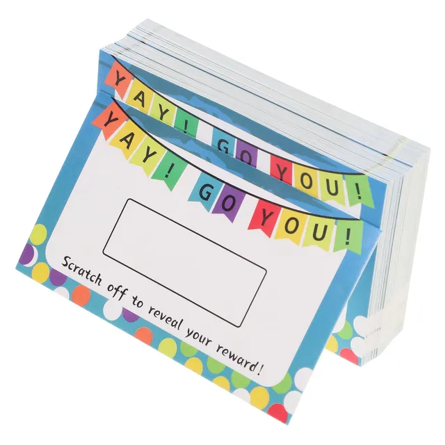 DOITOOL Carte Gratta e Vinci Personalizzabili 100 Pezzi