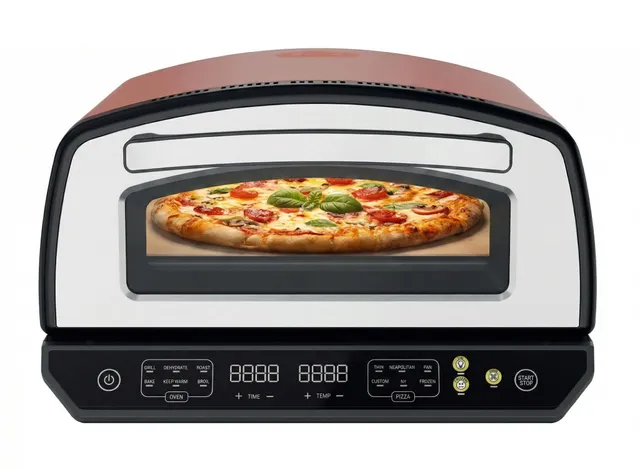 GrecoShop Fornetto Pizza Elettrico 33 cm 450°C con Pietra