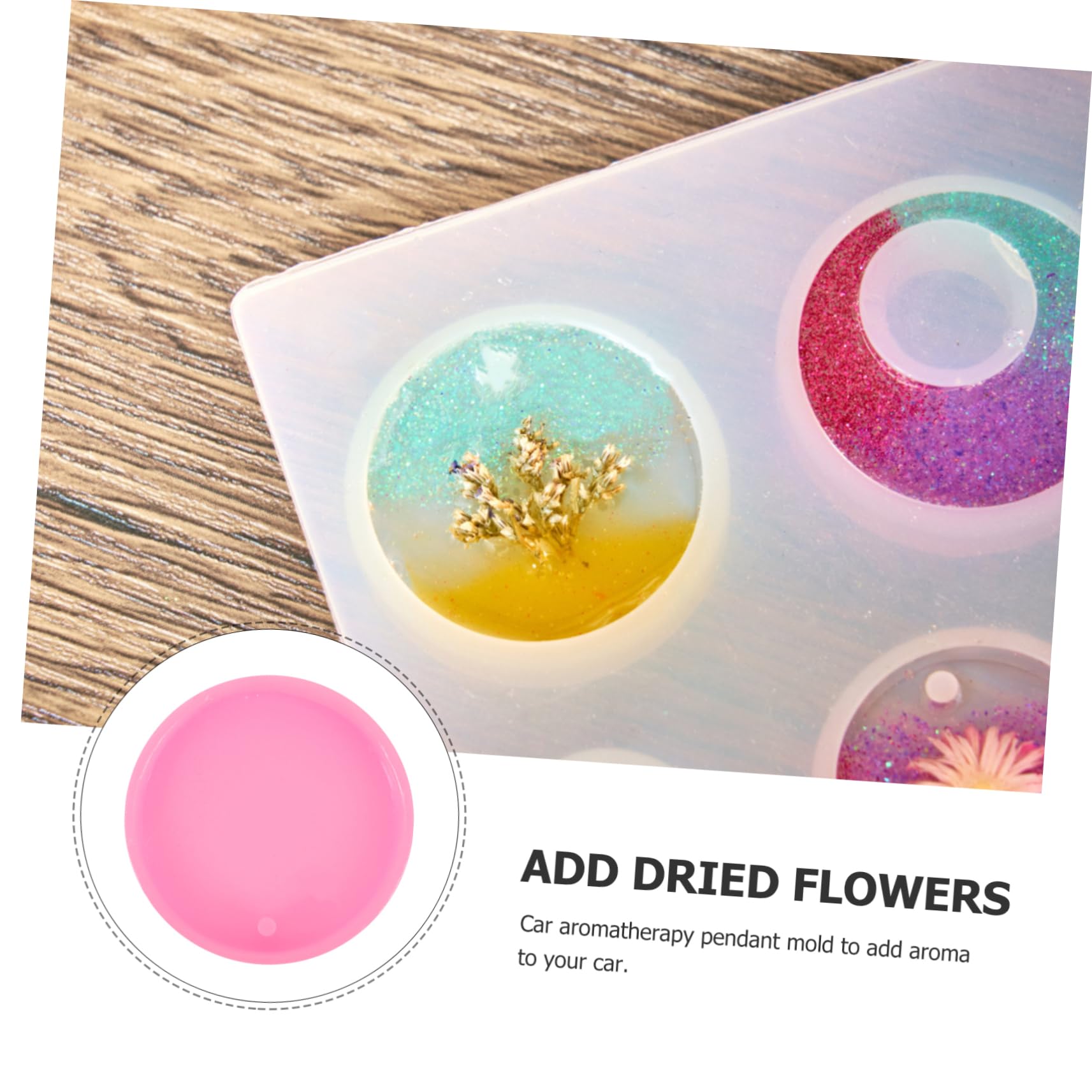 DOITOOL Stampi Silicone Portachiavi Resina 10 Pezzi Rosa Flessibili
