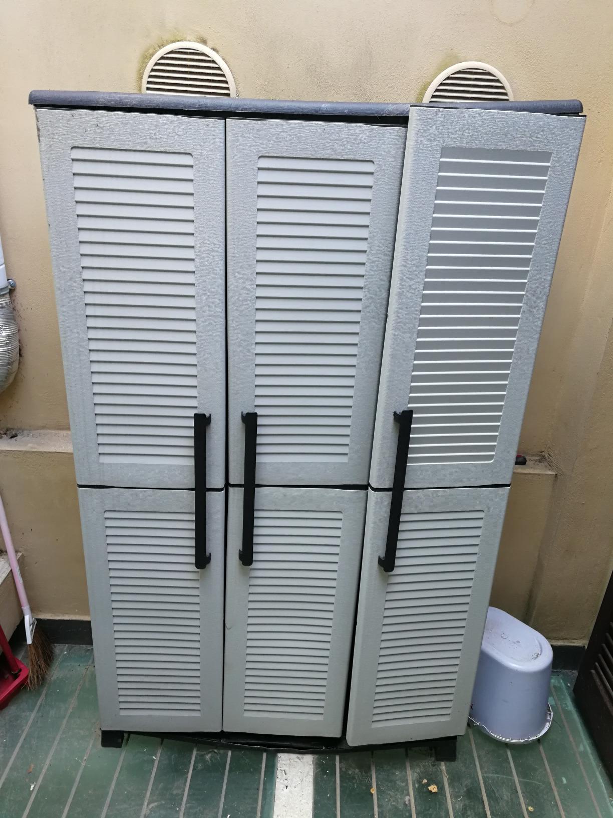 GrecoShop Family-line XL Armadio Resina 102x37x169 Portascope