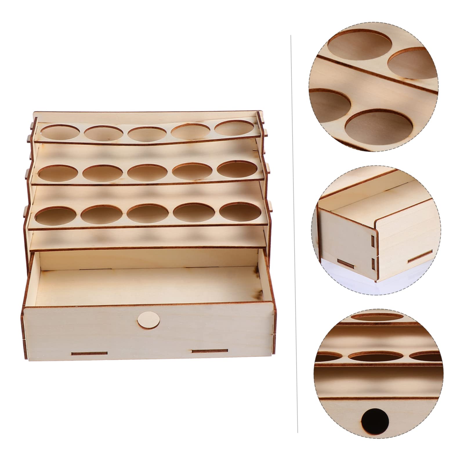 DOITOOL Organizer Legno Tubetti Vernice 22x14x12 per 15 Colori