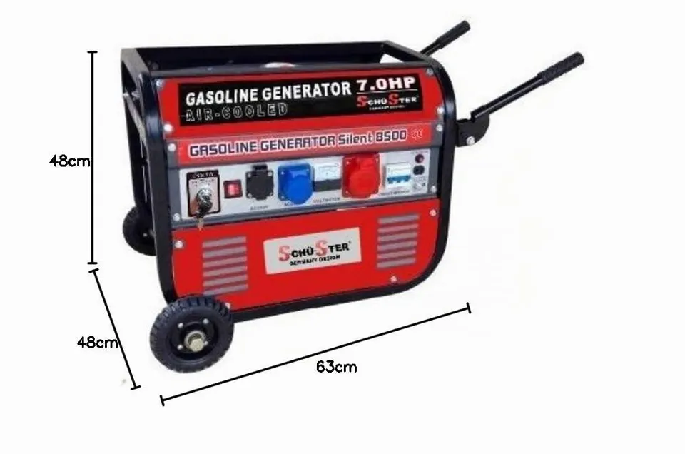 GrecoShop gruppo elettrogeno benzina 2800W 230/380V ruote