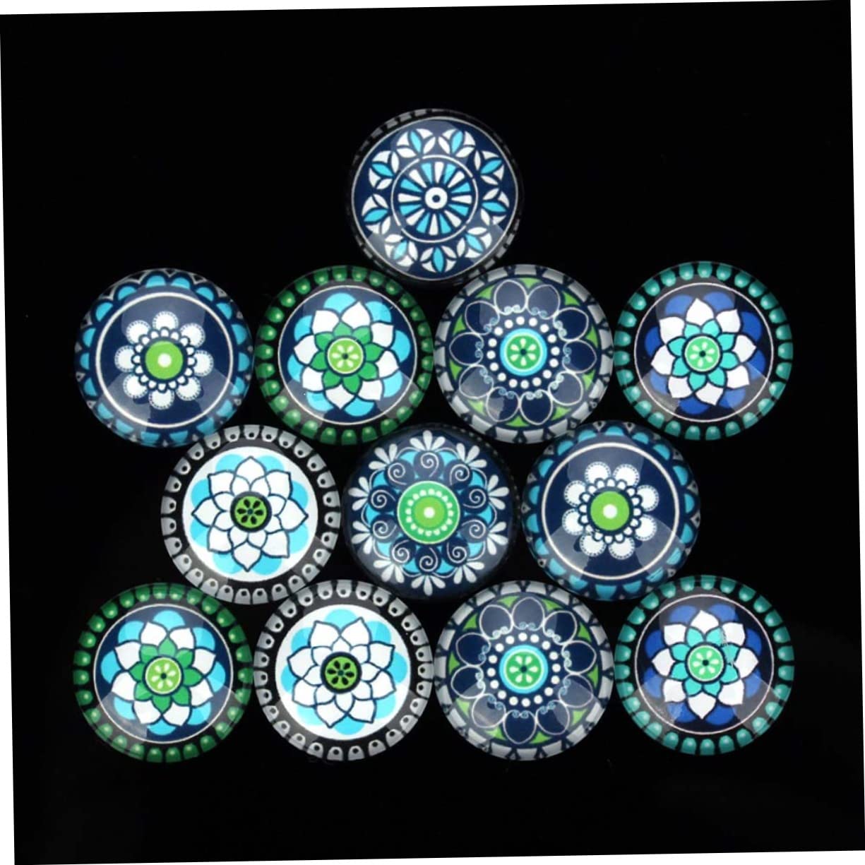DOITOOL Cabochon Gioielli Vetro Blu Fiore Size 4 20 Pezzi