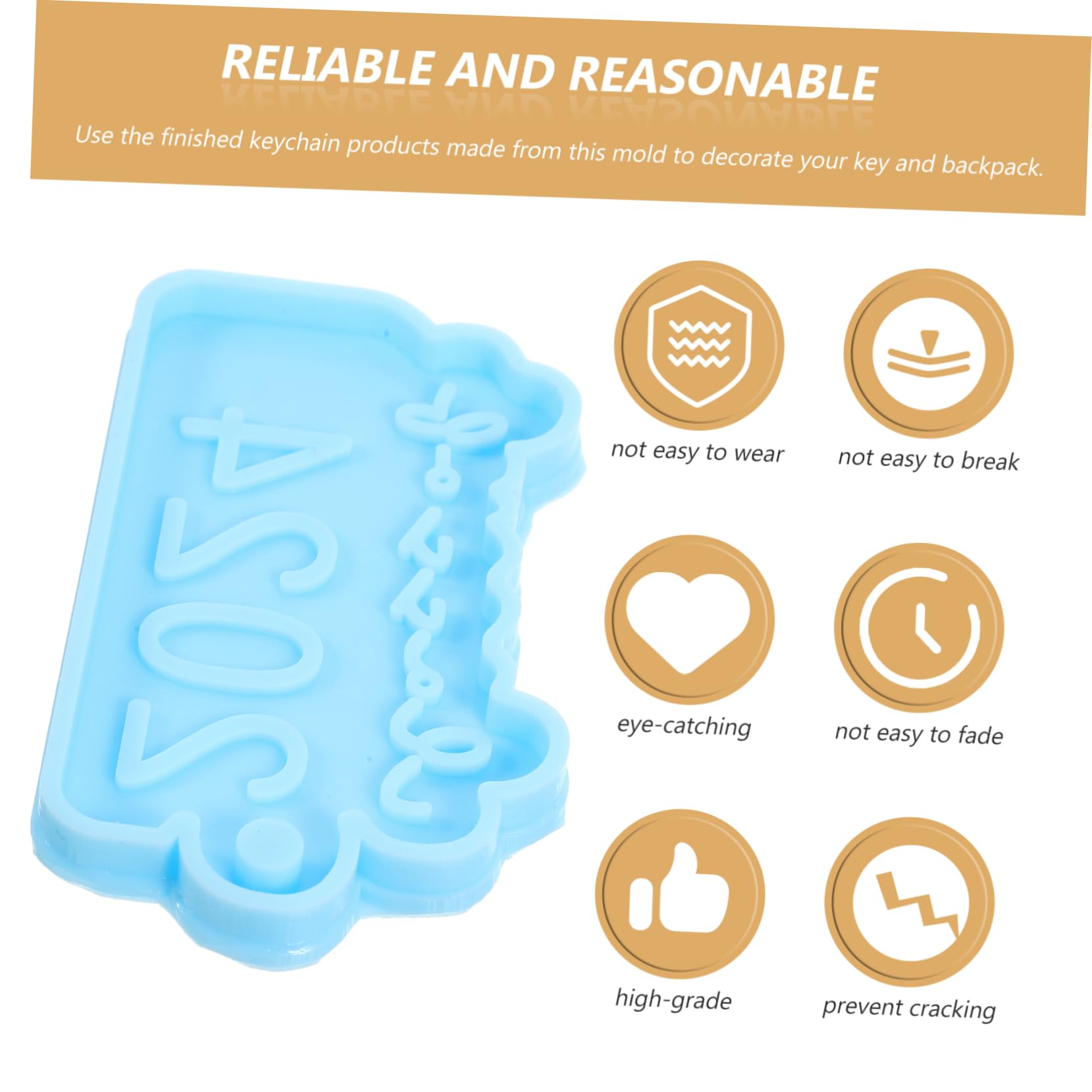 DOITOOL Stampo Silicone Portachiavi Laurea Blu per Resina