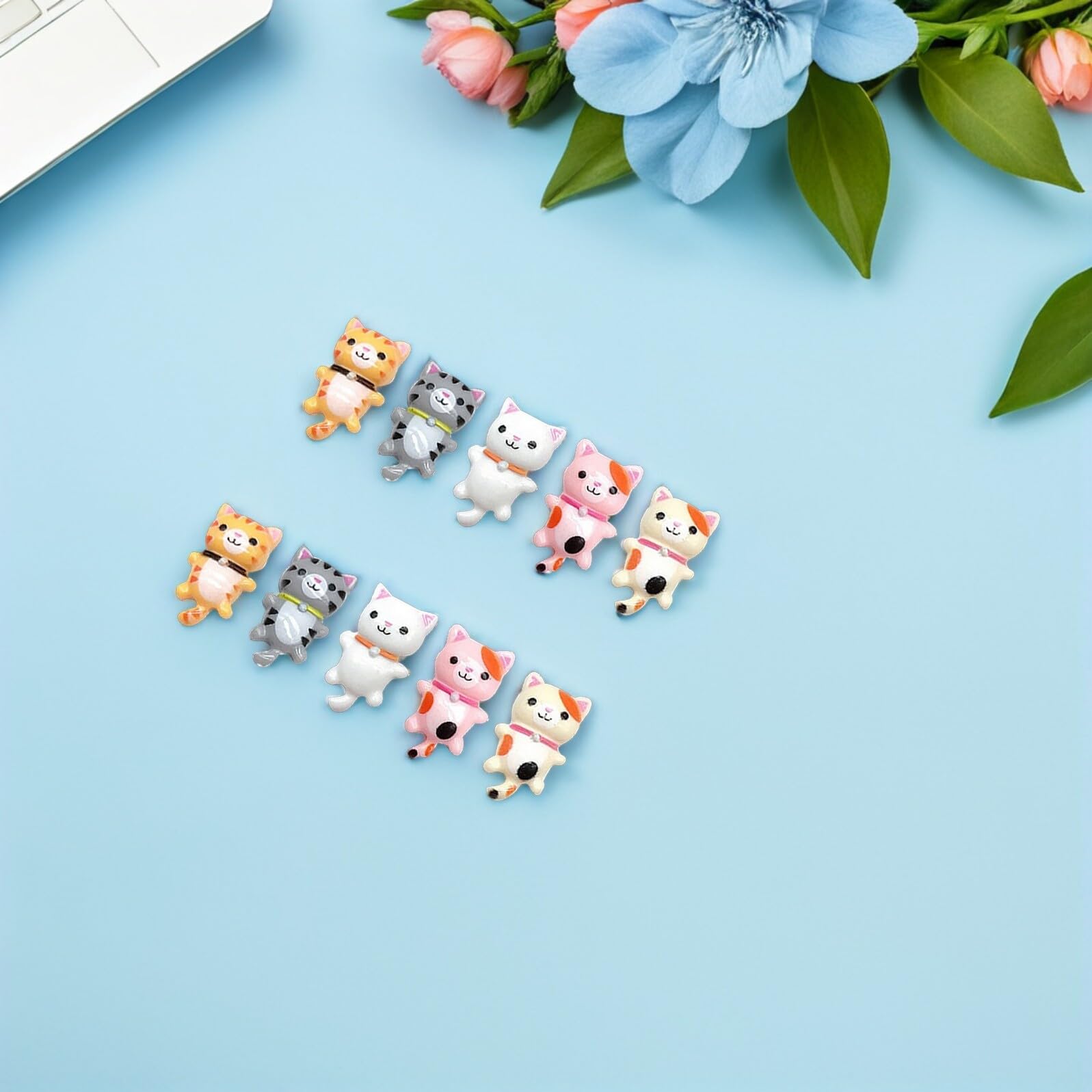 DOITOOL Gatti Resina Scrapbooking 50 Pezzi Colorati