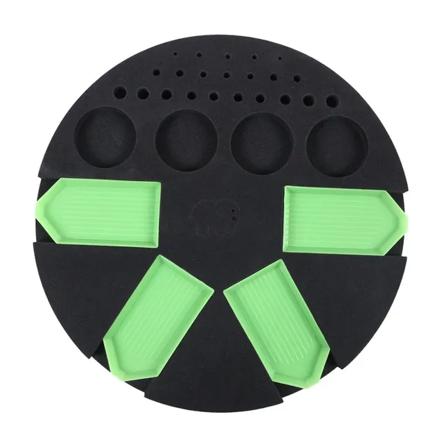 DOITOOL Vassoio Silicone Nero Diamond Painting 4 Piastre