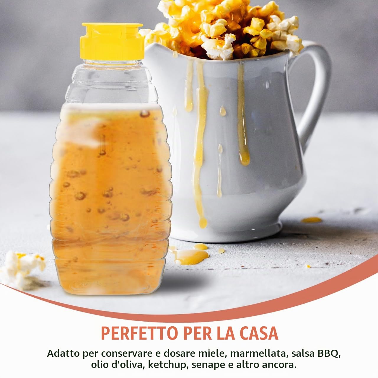DOITOOL Bottiglia Plastica Trasparente Coperchio 4 Pezzi