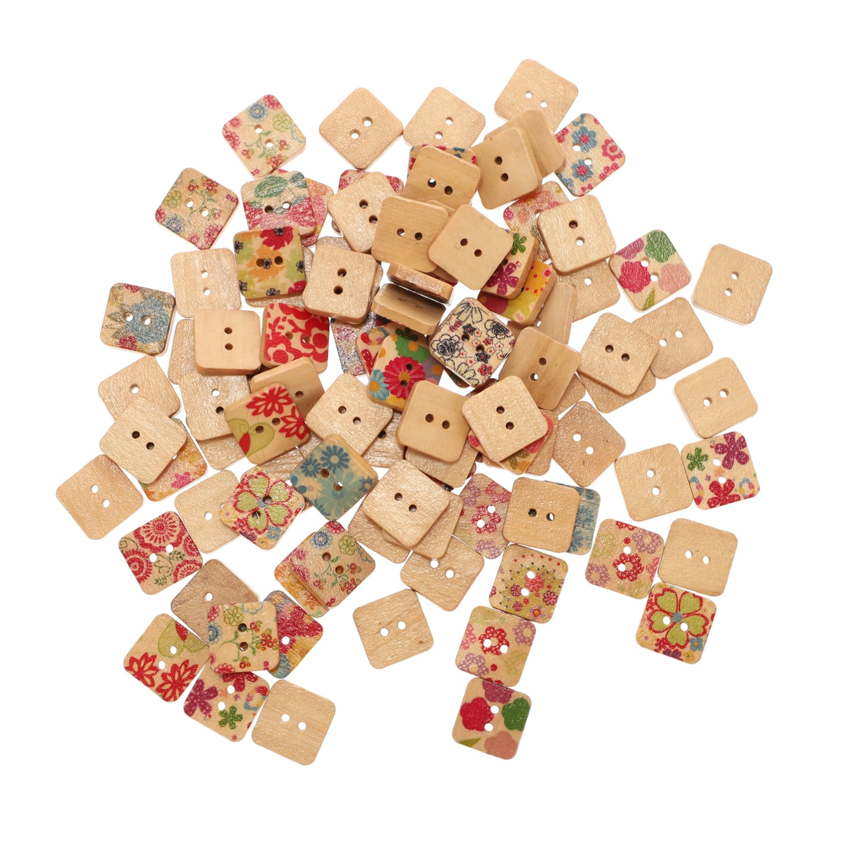 DOITOOL Bottoni Legno Decorativi Cucito 100 Pezzi Misti