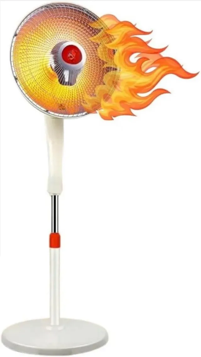 GrecoShop stufa piantana carbonio oscillante 500/1000W 120 cm