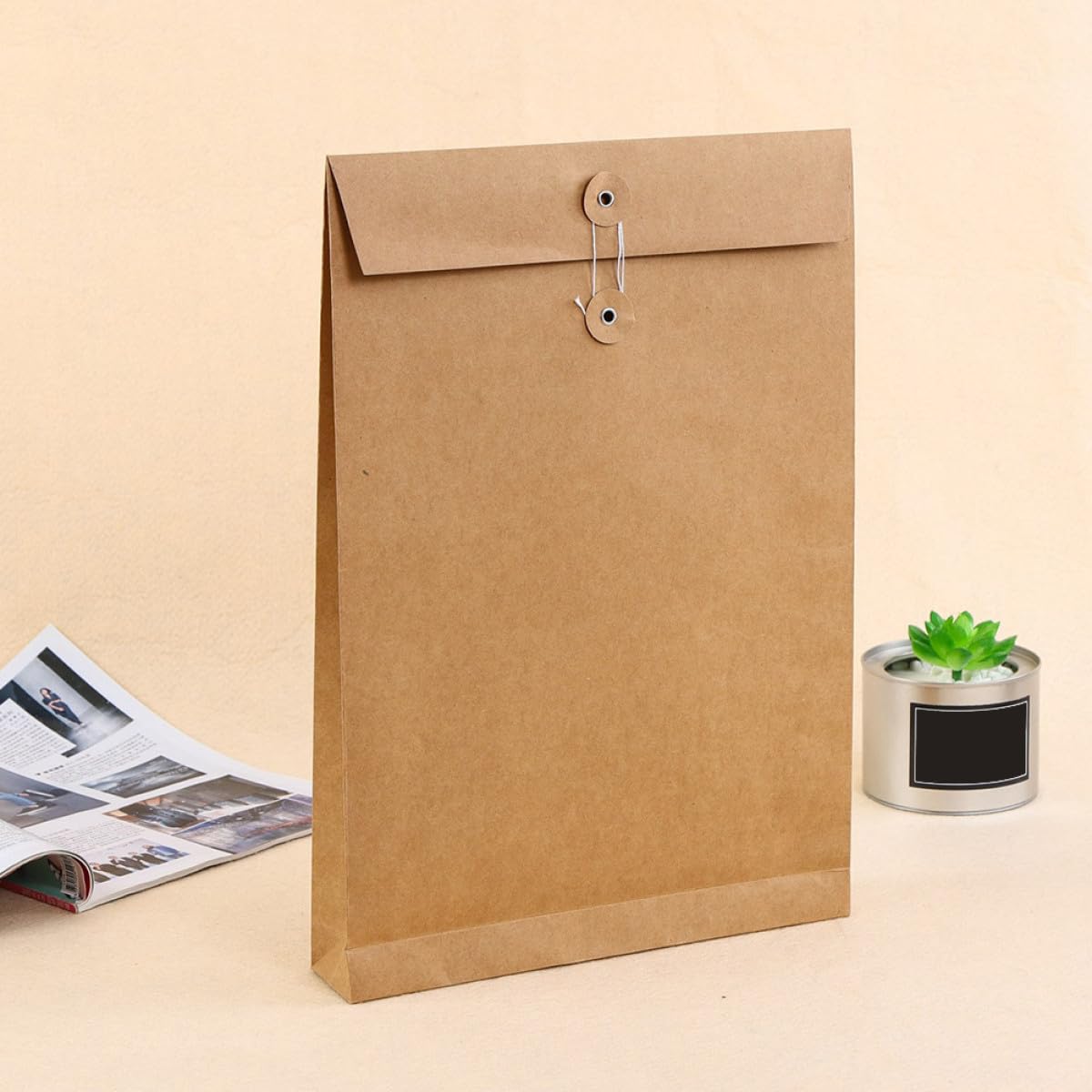 DOITOOL Portadocumenti Carta A4 Marrone 6 Pezzi Organizer