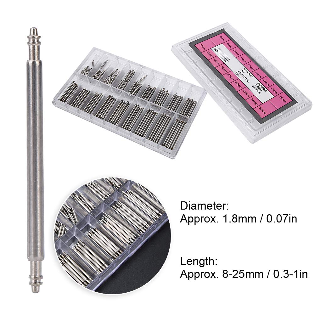 Saluaqui Barre a Molla per Orologi 1,8 Mm Set 270 Pezzi