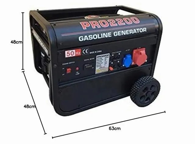 GrecoShop 3417 Gruppo Elettrogeno 2800W con Ruote Trifase