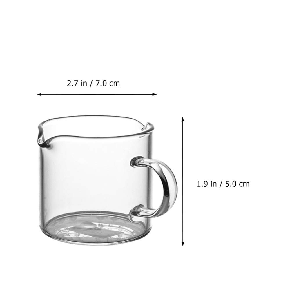 DOITOOL Mini Lattiera Vetro 2 Pezzi 7cm con Beccuccio