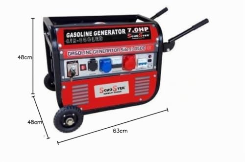 GrecoShop gruppo elettrogeno benzina 2800W 230/380V ruote