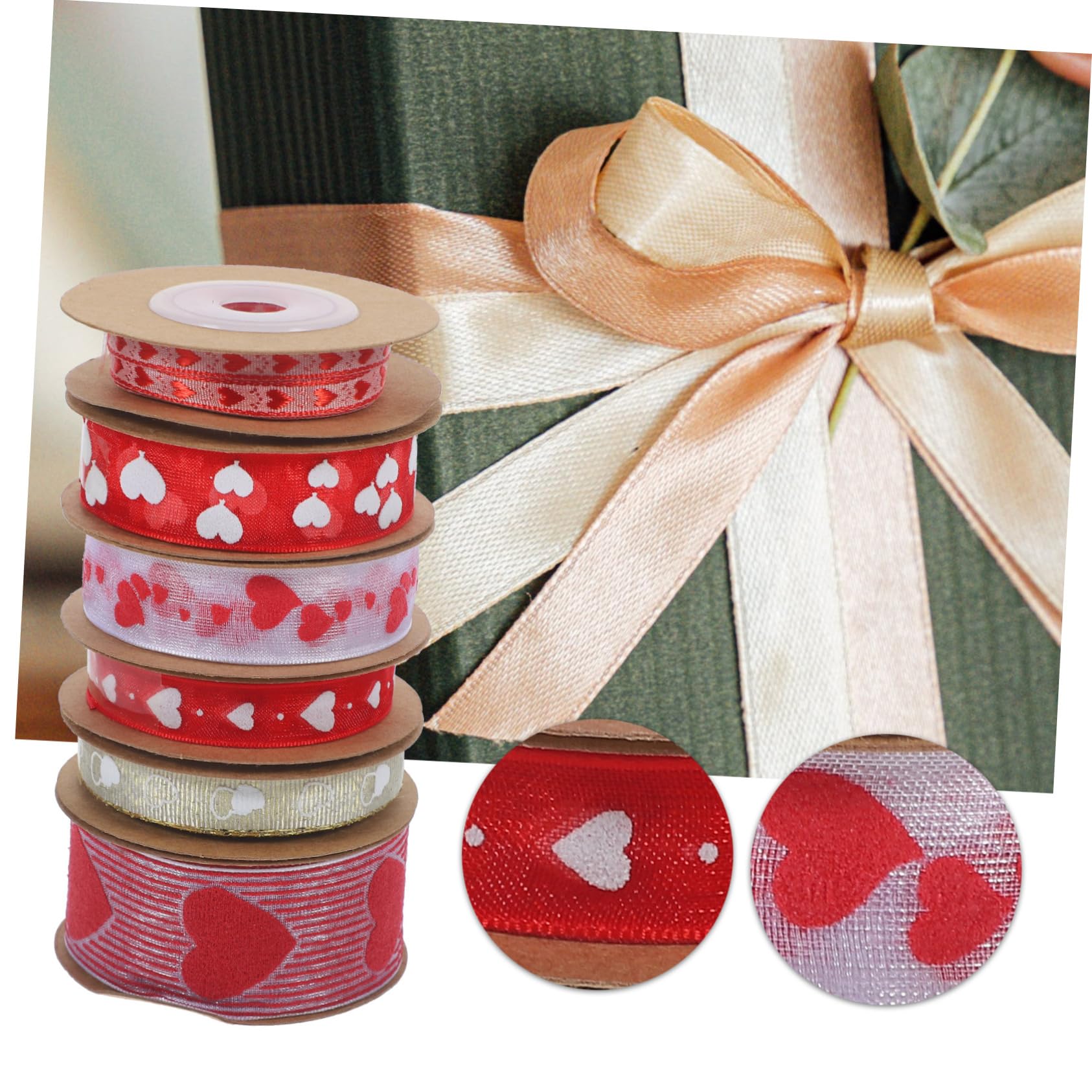 DOITOOL nastro cuore sottile 6 rotoli regalo resistente